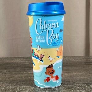 Disney Cabana Bay Blue Travel Mug with Beach Design